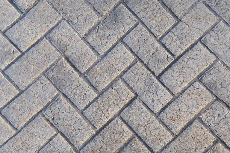 Stamped concrete texture close-up